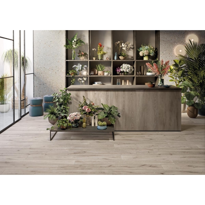 Keope Unica Grey Boden- und Wandfliese Natural (R9) 7,5x60 cm