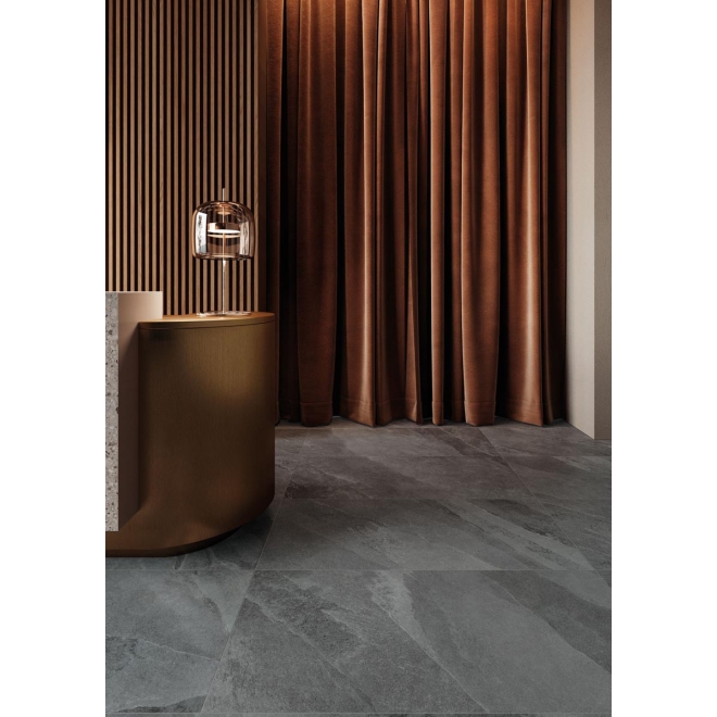 Keope Ubik Anthracite Boden- und Wandfliese ULTRAmatt 60x120 cm