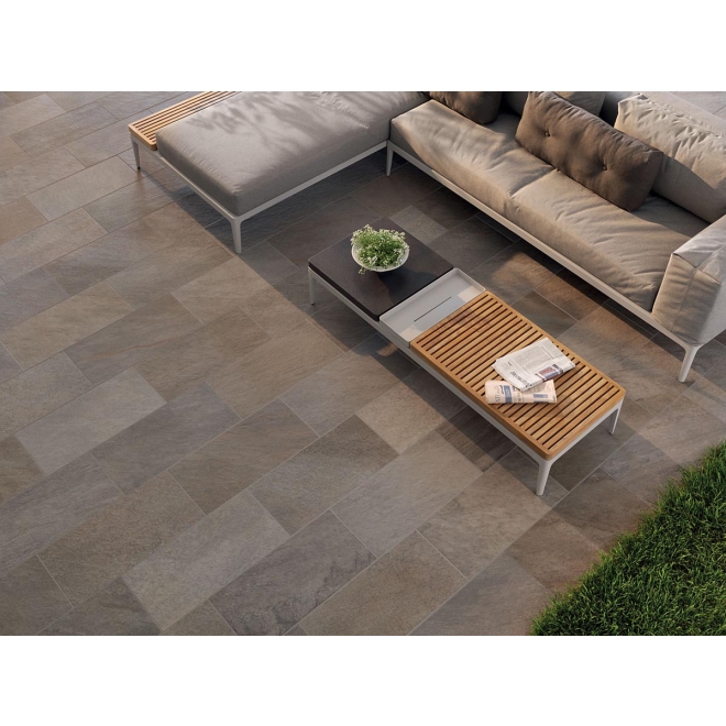 Keope Point Grey Boden- und Wandfliese Strukturiert (R11) 30x60 cm