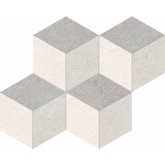 Keope Grace White/Silver/Iron Mosaik Rombi ULTRAmatt 30x35,2 cm
