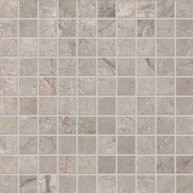 Keope Elements Lux Silver Grey Mosaik 3x3 Lappato (poliert) 30x30 cm