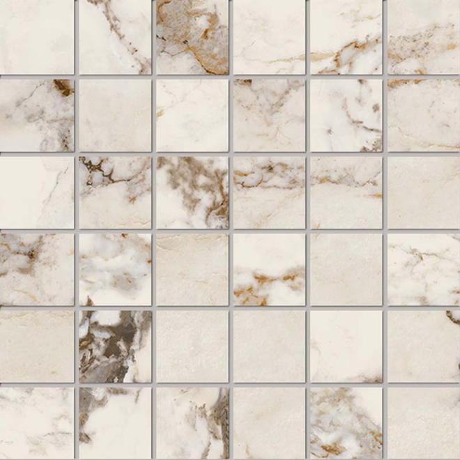 Keope Interno4 Breccia Tortona Mosaik 3x3 Lappato (poliert) 30x30 cm