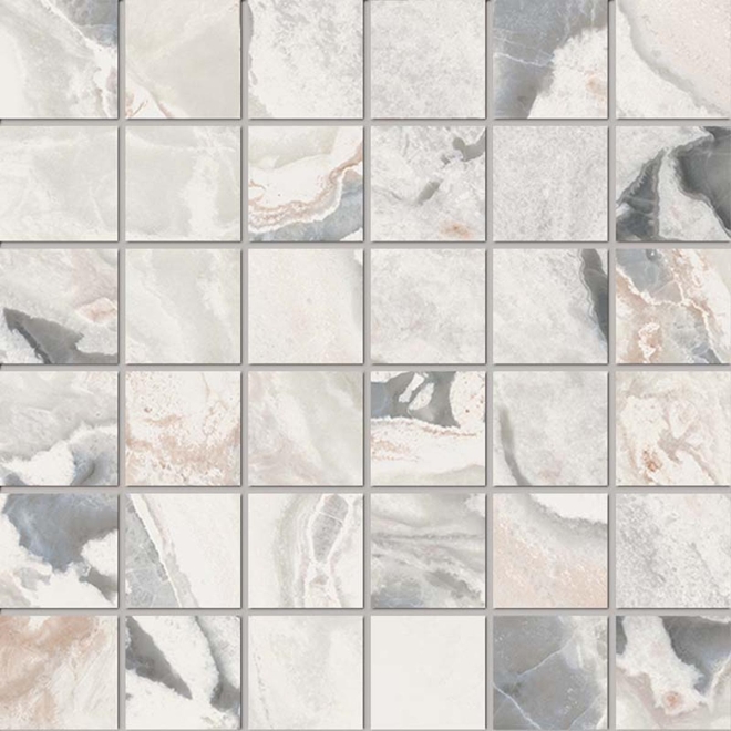 Keope Interno4 Calacatta San Babila Mosaik 3x3 Lappato (poliert) 30x30 cm