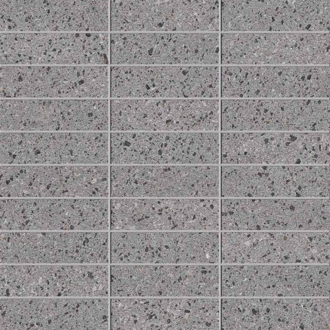 Keope Lavica Grey Mosaik Listello Spazzolato (R10) 30x30 cm