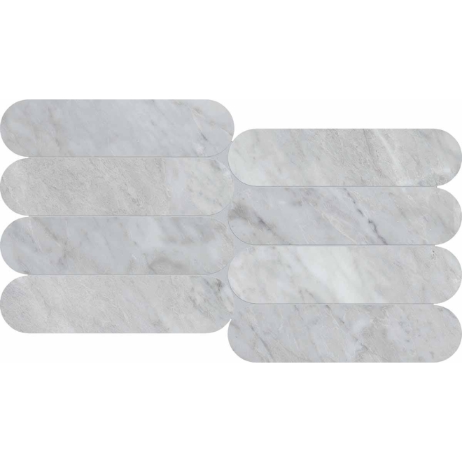 Keope Versilia Bardiglio Silver Dekor Biscuits ULTRAsilky 28,5x55,5 cm