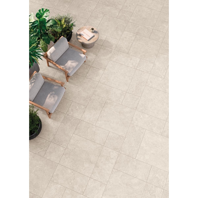 Keope Trevi Cross Ivory Terrassenplatte ULTRAmatt (R11) 120x120 cm