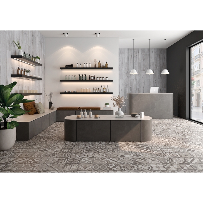 Keraben Naturwood Boden- und Wandfliese Smoke 20x120 cm