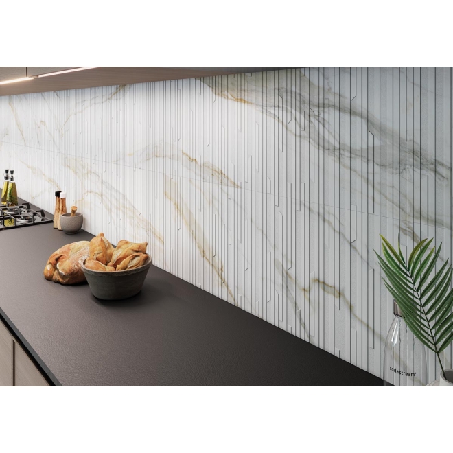 Keraben Idyllic Wandfliese Calacatta Concept Gold Vecchio 40x120 cm