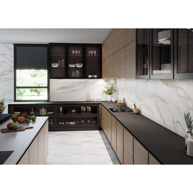 Keraben Idyllic Wandfliese Calacatta Gold Vecchio 40x120 cm