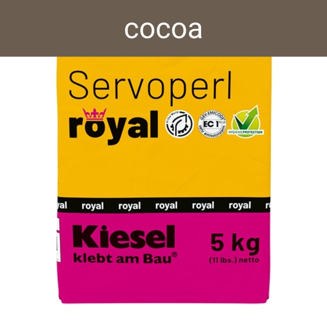 Kiesel Servoperl royal cocoa flexible Premiumfuge 5 kg Papierbeutel