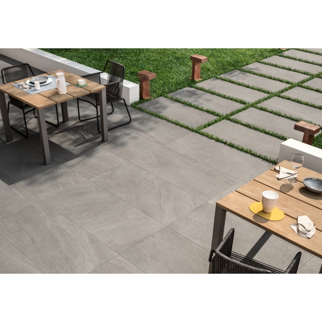 Cotto d`Este Limestone Oyster Fiammata Terrassenplatte 60x120 cm