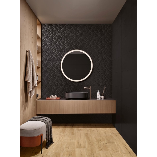 Love Tiles Genesis Black Matt 45x120 cm Wandfliese