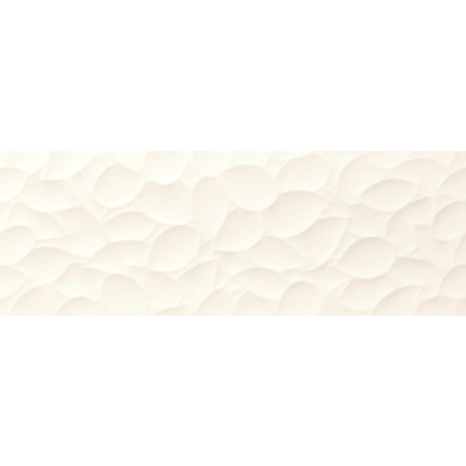 Love Tiles Genesis Leaf White Matt 35x100 cm Wanddekor