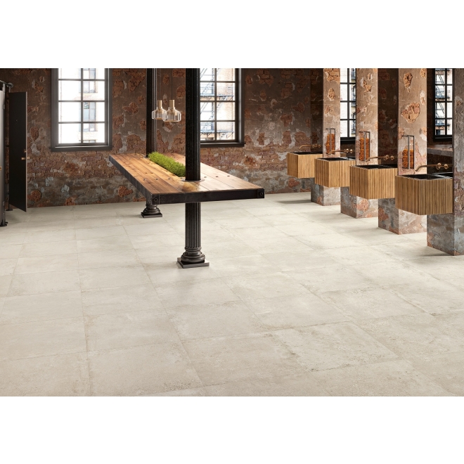 Margres Evoke White Touch Boden- und Wandfliese 90x90 cm