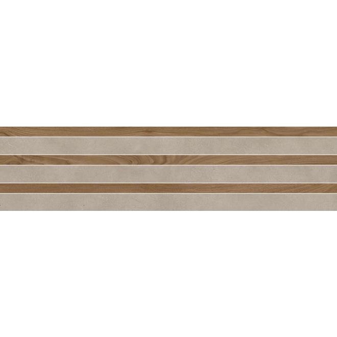 Margres Metropolis Capital Light Grey Anpoliert Dekor 30x120 cm