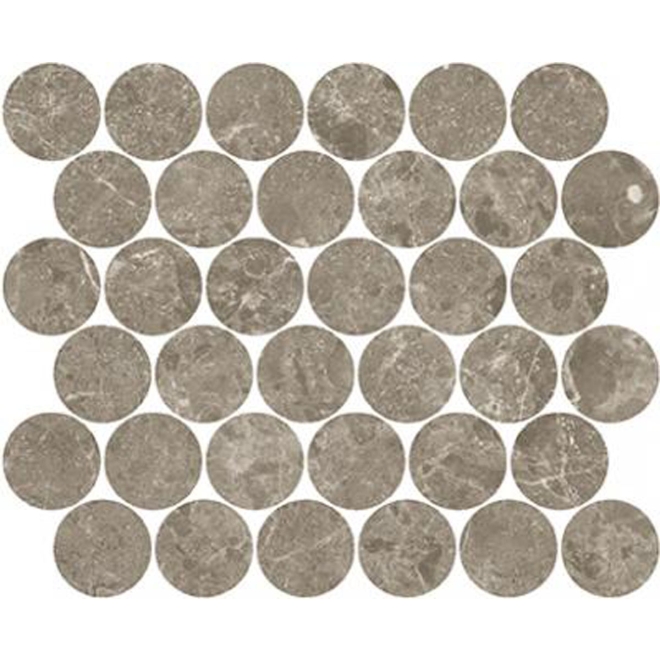 Margres Pure Stone Grey Anpoliert Mosaik Circles 28x32 cm