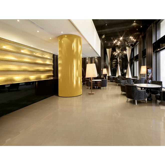 Margres Time 2.0 Beige Poliert Boden- und Wandfliese 90x90 cm