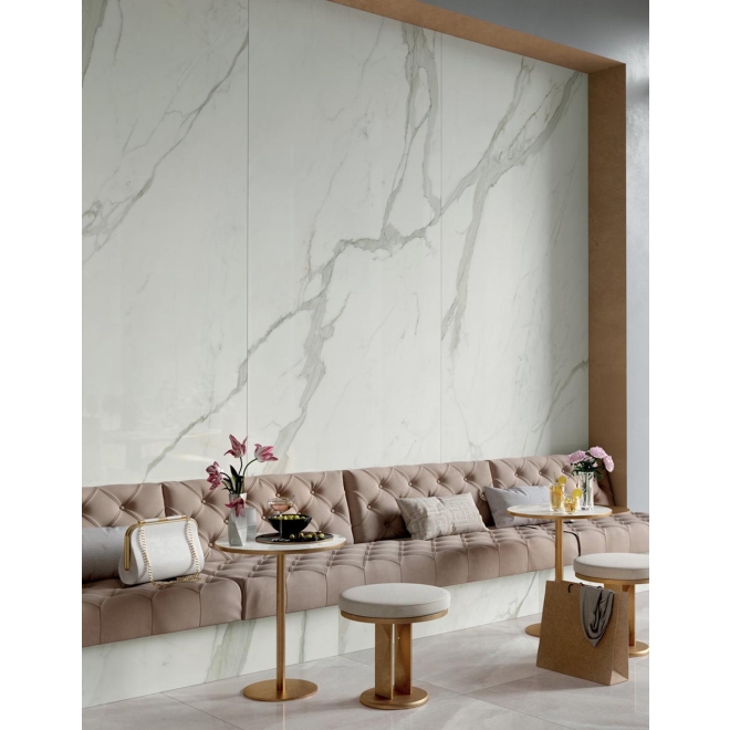 Mirage Jolie Calacatta Select Glossy Boden- und Wandfliese 120x120 cm