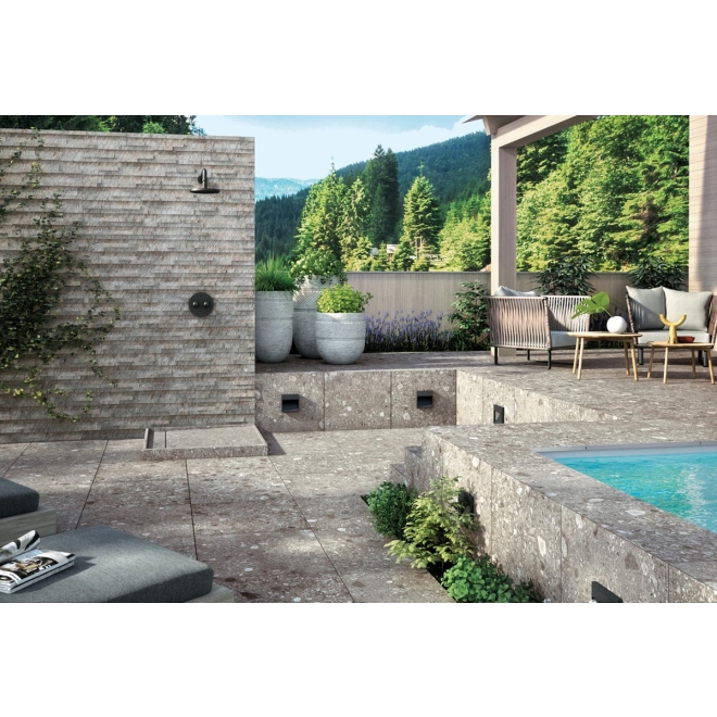 Mirage Norr Gra Strukturiert Terrassenplatte 60x120 cm