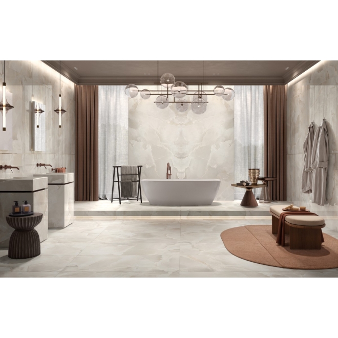 Mirage Onyce Alabaster ON00 Lucida Boden- und Wandfliese 120x120 cm