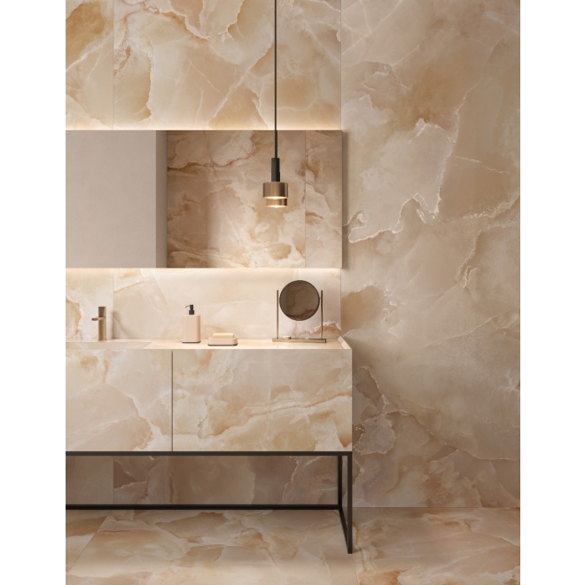 Mirage Onyce Champagne ON03 Pearl Boden- und Wandfliese 120x120 cm