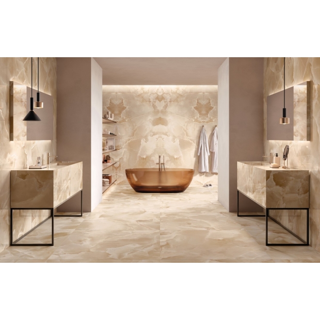 Mirage Onyce Champagne ON03 Pearl Boden- und Wandfliese 120x120 cm