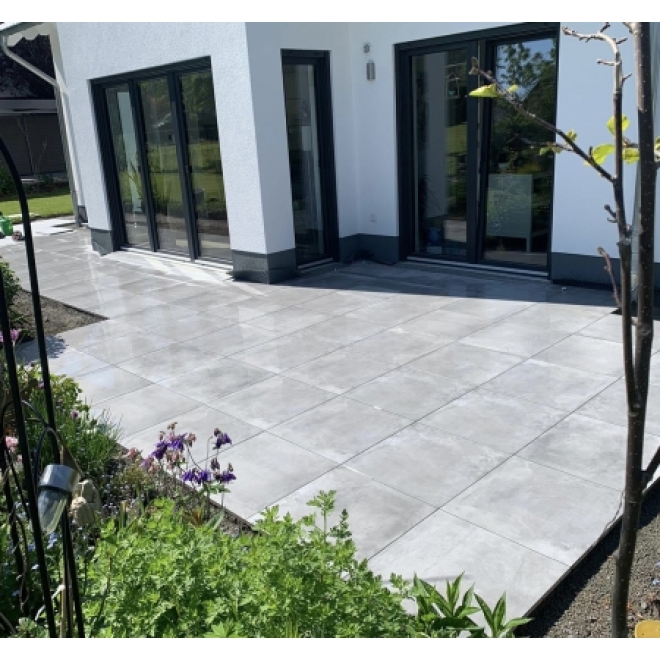 PrimeCollection UniPLUS Outdoor Smoke Terrassenplatte rektifiziert 60x60 cm