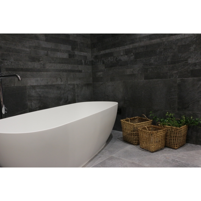 PrimeCollection Cima di Castello Bodenfliese Nero 40x80 cm