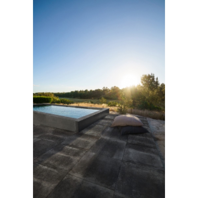 PrimeCollection HemiPLUS Outdoor Iron Terrassenplatte rektifiziert 60x60 cm