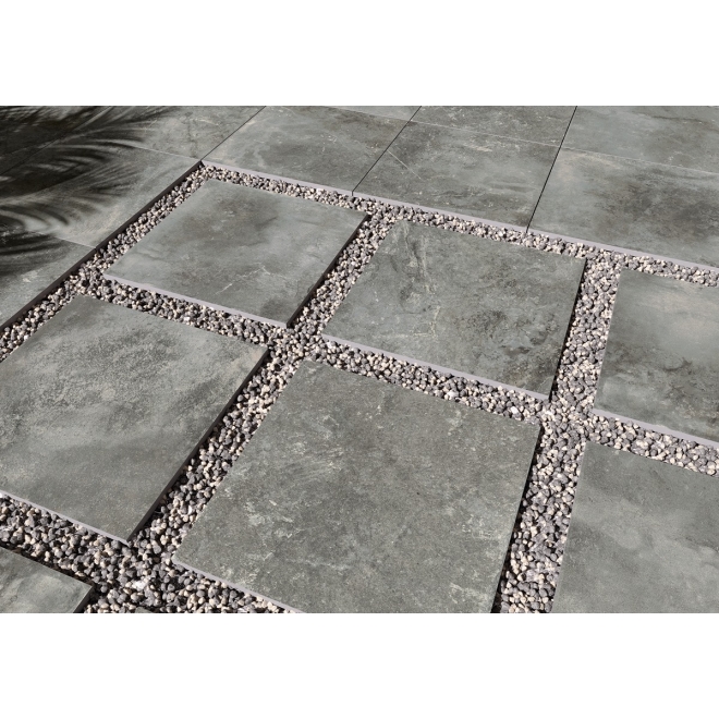 PrimeCollection Inverness Dunkel Grau Terrassenplatte 60x60 cm