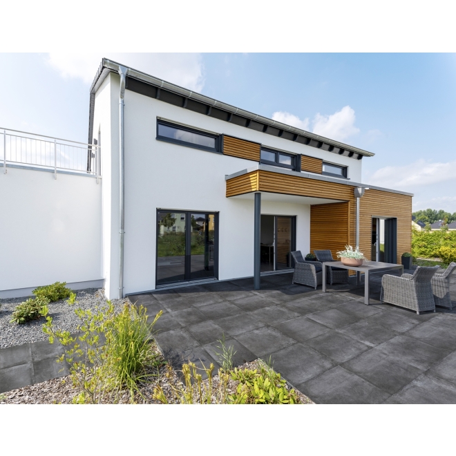 PrimeCollection UniPLUS Outdoor Carbon Terrassenplatte rektifiziert 60x60 cm