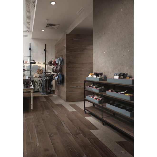 Provenza Ego Boden- und Wandfliese Grigio Scuro 20x120 cm