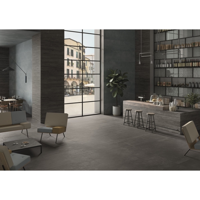 Provenza Re-Play Concrete Boden- und Wandfliese Anthracite Cassaforma Flat 30x60 cm