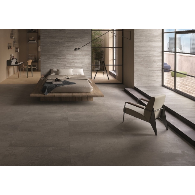 Provenza Re-Play Concrete Boden- und Wandfliese Dark Grey Recupero 60x120 cm