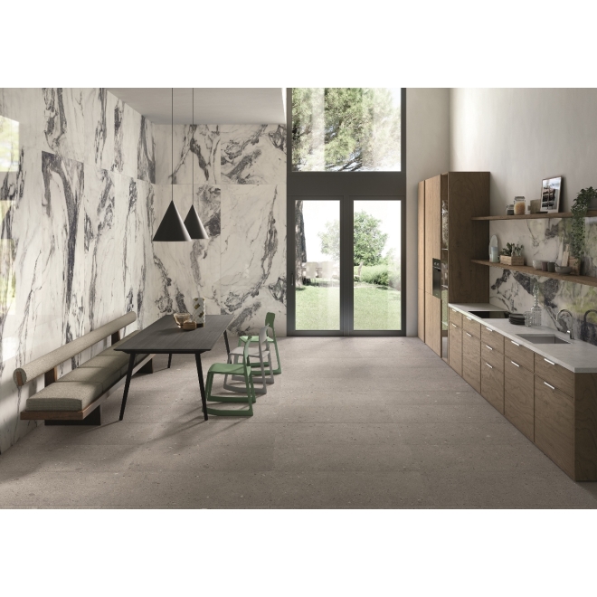 Provenza Unique Marble Boden- und Wandfliese Bianco Siena matt SilkTech 30x60 cm