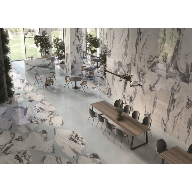 Provenza Unique Marble Boden- und Wandfliese Bianco Siena matt SilkTech 30x60 cm