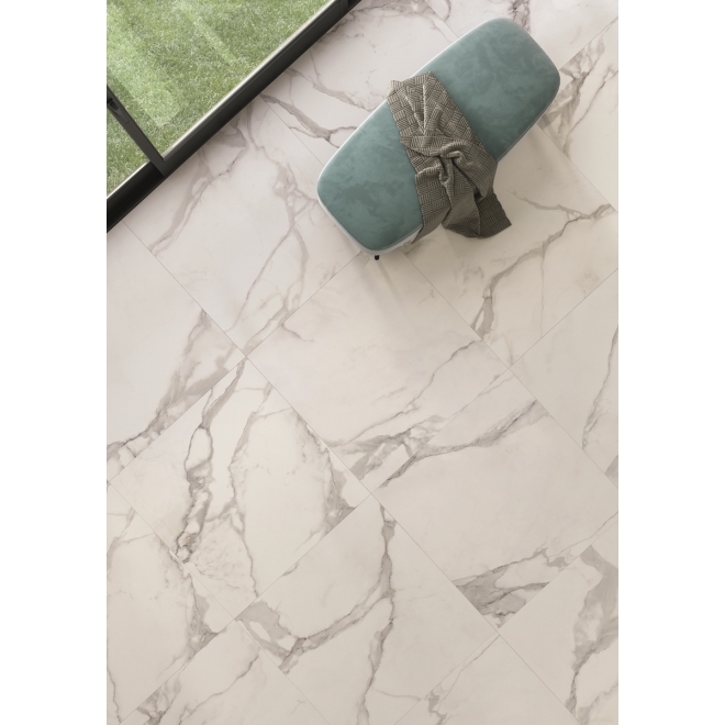Provenza Unique Marble Boden- und Wandfliese Calacatta Regale glänzend 60x120 cm