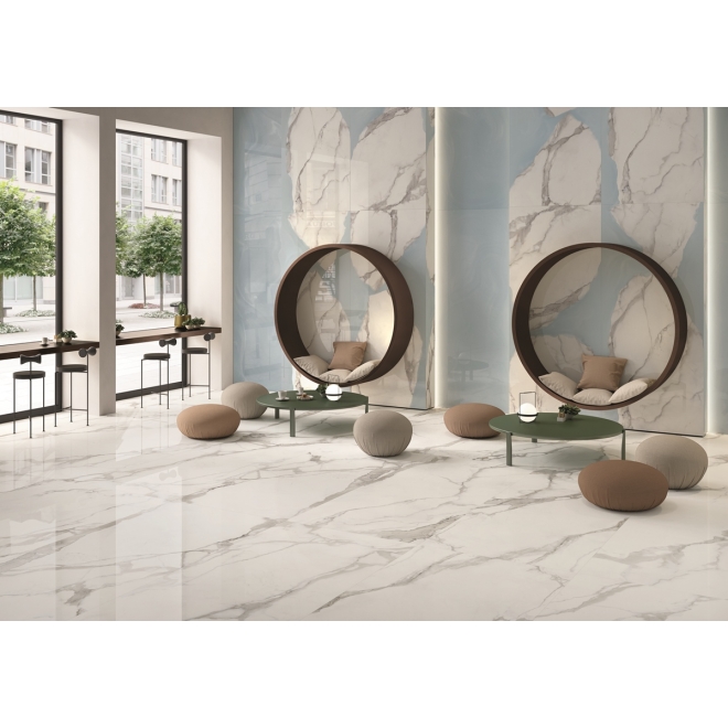 Provenza Unique Marble Boden- und Wandfliese Calacatta Regale glänzend 60x120 cm