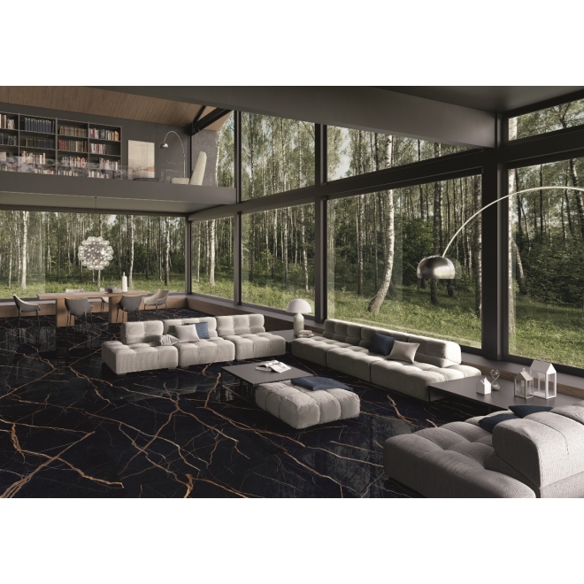 Provenza Unique Marble Boden- und Wandfliese Sahara Noir matt SilkTech 30x60 cm