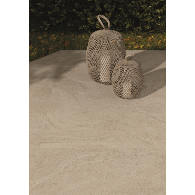 Provenza Unique Travertine Cream Minimal Terrassenplatte 60x120 cm
