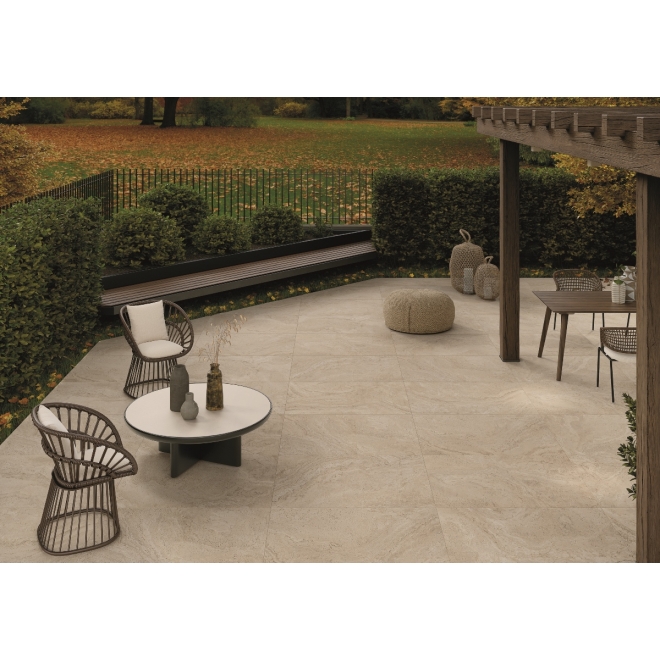 Provenza Unique Travertine Cream Minimal Terrassenplatte 60x120 cm
