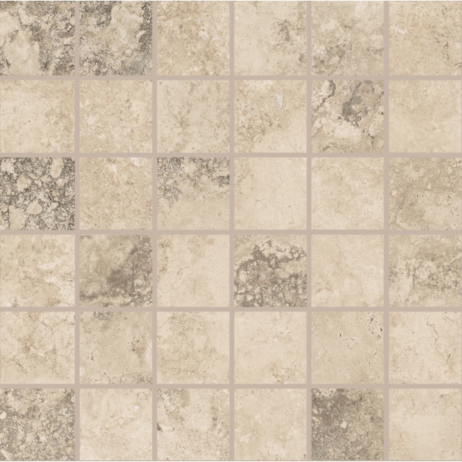 Provenza Unique Travertine Mosaik 5x5 Cream Ancient matt Matte 30x30 cm