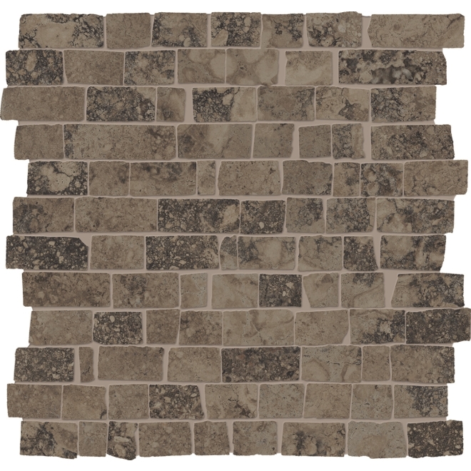 Provenza Unique Travertine Mosaico MiniBlock Chocolate Ancient matt Matte 30x30 cm