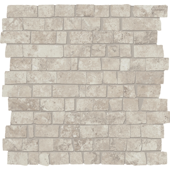 Provenza Unique Travertine Mosaico MiniBlock Silver Ancient matt Matte 30x30 cm