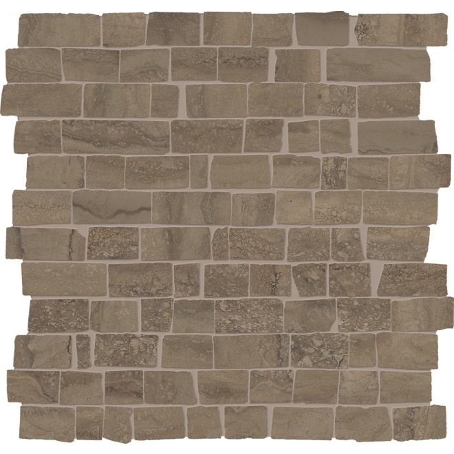 Provenza Unique Travertine Mosaico MiniBlock Chocolate Vein Cut matt Matte 30x30 cm