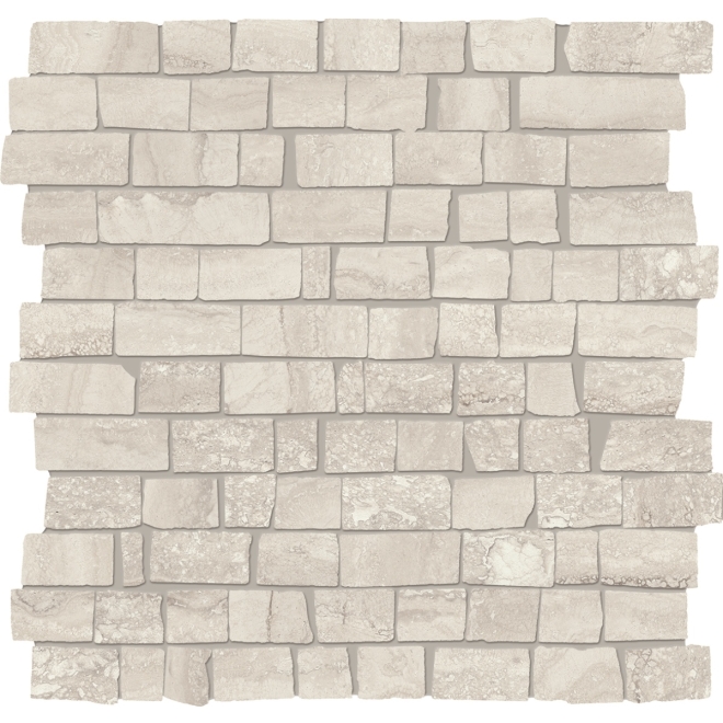 Provenza Unique Travertine Mosaico MiniBlock Silver Vein Cut matt Matte 30x30 cm