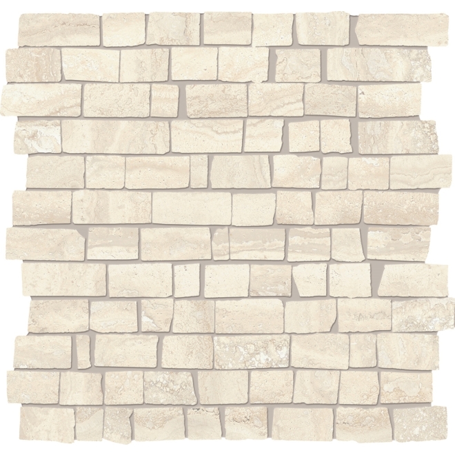 Provenza Unique Travertine Mosaico MiniBlock White Vein Cut matt Matte 30x30 cm