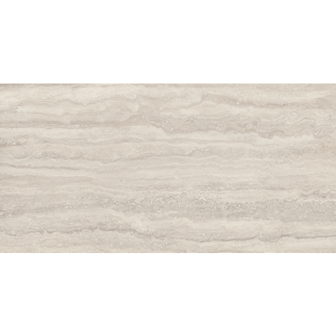 Provenza Unique Travertine Boden- und Wandfliese Silver Vein Cut glänzend 60x120 cm