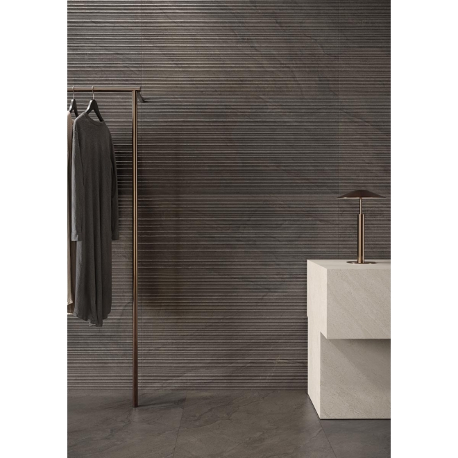 Provenza Pietra di Orosei Grigio Bruciato Dekor Rilievi matt SilkTech 60x120 cm