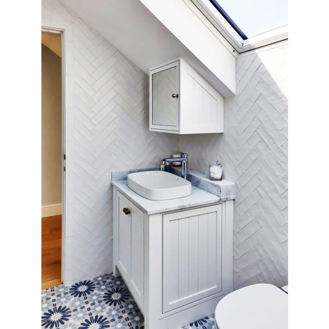 Revoir Paris Atelier Blanc De Lin matt Wandfliese 6,2x25 cm